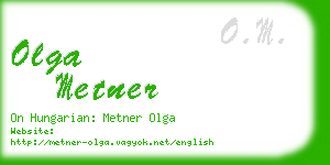 olga metner business card